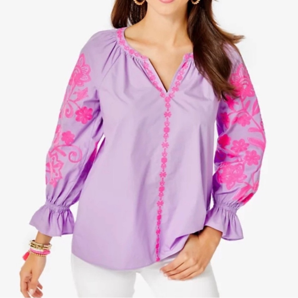 NWT Lilly Pulitzer Revina Tunic in Purple Iris Size Large